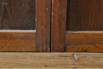 アンティーク建具　レトロな空間を演出するガラス戸4枚セット(引き戸)(R-076390)