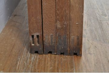アンティーク建具　レトロな空間を演出するガラス戸4枚セット(引き戸)(R-076390)