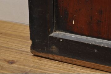 アンティーク建具　古民家インテリアにもおすすめの障子帯戸3枚セット(引き戸、板戸、格子帯戸、障子戸)(R-076391)
