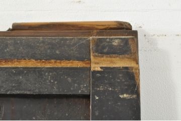アンティーク建具　古民家インテリアにもおすすめの障子帯戸3枚セット(引き戸、板戸、格子帯戸、障子戸)(R-076391)