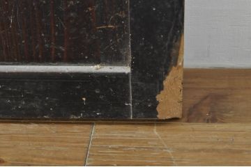 アンティーク建具　古民家インテリアにもおすすめの障子帯戸3枚セット(引き戸、板戸、格子帯戸、障子戸)(R-076391)