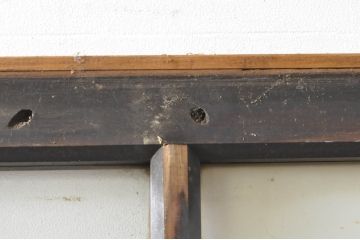 アンティーク建具　レトロな空間作りにおすすめなガラス戸1枚(引き戸)(R-076392)