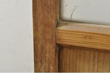 アンティーク建具　レトロな空間作りにおすすめなガラス戸1枚(引き戸)(R-076392)