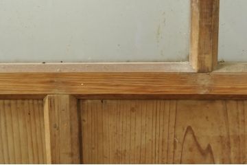 アンティーク建具　レトロな空間作りにおすすめなガラス戸1枚(引き戸)(R-076392)