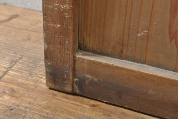 アンティーク建具　レトロな空間作りにおすすめなガラス戸1枚(引き戸)(R-076392)
