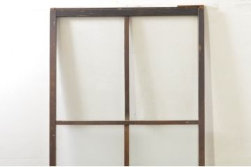アンティーク建具　レトロな空間作りにおすすめなガラス戸1枚(引き戸)(R-076393)