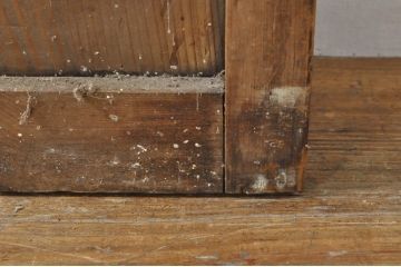 アンティーク建具　レトロな空間作りにおすすめなガラス戸1枚(引き戸)(R-076393)