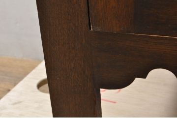 イギリスアンティーク　オーク材　丸鏡がアクセントのホールローブ(ワードローブ、洋服タンス、クローゼット、収納棚、戸棚、英国)(R-076394)