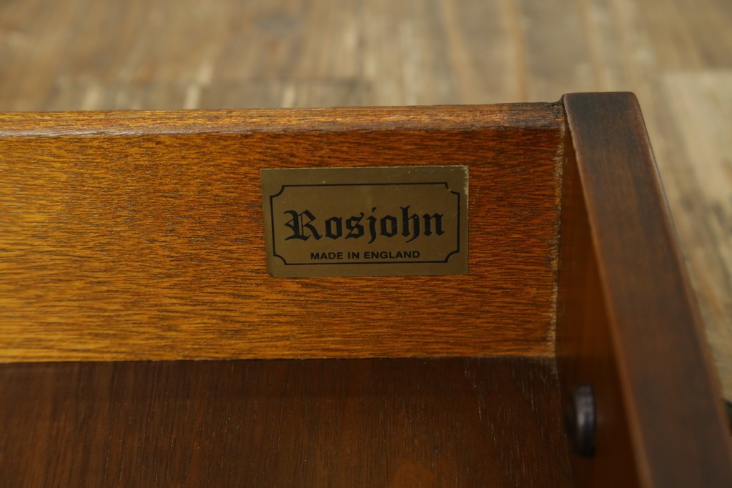 イギリスヴィンテージ　高級家具　ロスジョン(ROSJOHN)　マホガニー材　イギリス王室御用達ブランドのライティングビューロー　(R-076401)