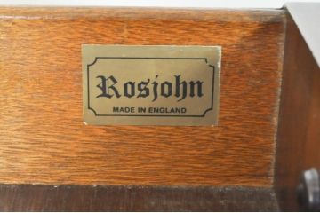 イギリスビンテージ　イギリス高級家具　ロスジョン(ROSJOHN)　イギリス王室御用達　マホガニー材　品のある佇まいが美しいライティングビューロー(ワークデスク、サイドチェスト、在宅用、在宅ワーク用、ヴィンテージ、英国)(R-076401)