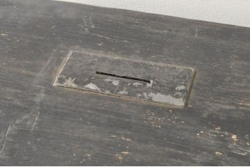 フランスアンティーク　パイン材　クラシカルなデザインがおしゃれな小振りのフレンチカウンターテーブル(演台、教壇、教卓、説教台、サイドボード、サイドキャビネット、収納棚、戸棚、店舗什器)(R-076405)