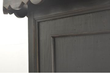 フランスアンティーク　パイン材　クラシカルなデザインがおしゃれな小振りのフレンチカウンターテーブル(演台、教壇、教卓、説教台、サイドボード、サイドキャビネット、収納棚、戸棚、店舗什器)(R-076405)