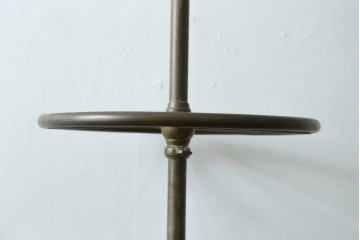 フランスアンティーク　希少!!　鋳物ベース　真鍮製のフレンチポールハンガー　(R-076410)