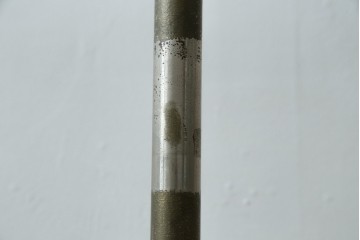 フランスアンティーク　希少!!　鋳物ベース　真鍮製のフレンチポールハンガー　(R-076410)