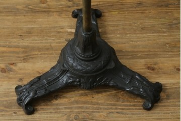 フランスアンティーク　希少!!　鋳物ベース　真鍮製のフレンチポールハンガー　(R-076410)