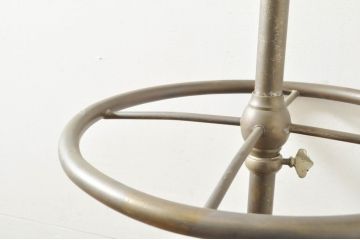 フランスアンティーク　希少!!　鋳物(いもの)ベースの真鍮(しんちゅう)製フレンチポールハンガー(ホールハンガー、コートハンガー、帽子掛け、店舗什器)(R-076410)