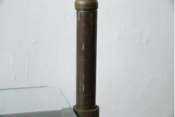 フランスビンテージ　大理石ベース　真鍮(しんちゅう)フレームの卓上フレンチディスプレイスタンド　(R-076411)