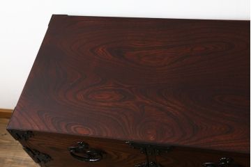 中古　岩谷堂箪笥　桜木家具店作　重厚な雰囲気で格式ただようチェスト(和タンス、衣装箪笥、整理箪笥、収納箪笥、引き出し、サイドチェスト)(R-076416)