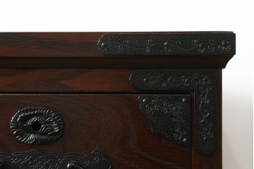 中古　筑後民芸　落ち着いた佇まいで和の雰囲気を引き立てる小箪笥(収納箪笥、整理箪笥、サイドチェスト、引き出し、和箪笥)(定価約17万円)(R-076417)