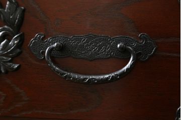 中古　筑後民芸　落ち着いた佇まいで和の雰囲気を引き立てる小箪笥(収納箪笥、整理箪笥、サイドチェスト、引き出し、和箪笥)(定価約17万円)(R-076417)