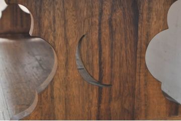 和製アンティーク　杢目の美しい柿材を使った文机(ローテーブル、センターテーブル、リビングテーブル、作業台、飾り台、テレビ台、黒柿、ヤマガキ)(R-076421)