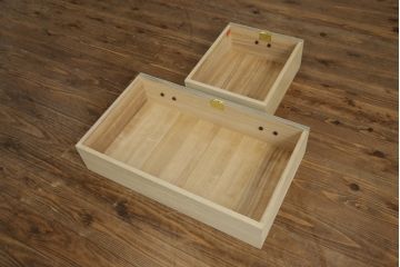 中古　会津松本(會津松本)　東西館　牡丹金具が上品な会津桐箪笥(桐たんす、小箪笥、和タンス、衣装箪笥、収納箪笥)(定価約42万円)(R-076425)