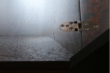 中古　北海道民芸家具　コンパクトで使い勝手の良いライティングビューロー(簿記机、ワークデスク、引き出し、サイドチェスト、在宅用、在宅ワーク用)(R-076426)