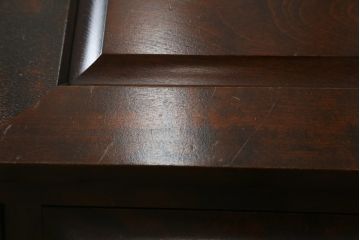 中古　北海道民芸家具　コンパクトで使い勝手の良いライティングビューロー(簿記机、ワークデスク、引き出し、サイドチェスト、在宅用、在宅ワーク用)(R-076426)