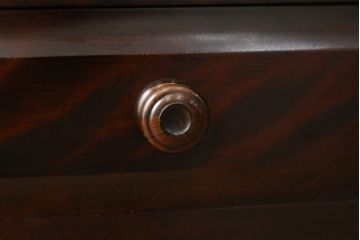 中古　北海道民芸家具　コンパクトで使い勝手の良いライティングビューロー(簿記机、ワークデスク、引き出し、サイドチェスト、在宅用、在宅ワーク用)(R-076426)