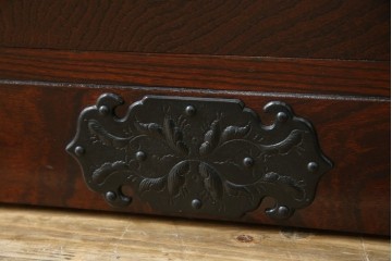 中古　美品　岩谷堂箪笥　籐里木工所　佐藤幸則作　落ち着いた色味が魅力的なローボード(引き出し、ローチェスト、サイドチェスト、収納箪笥、テレビ台、テレビボード)(R-076433)