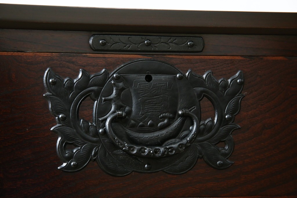 中古　美品　岩谷堂箪笥　籐里木工所　佐藤幸則作　落ち着いた色味が魅力的なローボード(引き出し、ローチェスト、サイドチェスト、収納箪笥、テレビ台、テレビボード)(R-076433)