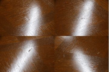 フランスビンテージ　オーク材　すらっと伸びた猫脚に施されたデザインが上品なパーケットリーエクステンションテーブル(ダイニングテーブル、4人掛け、6人掛け、食卓、ヴィンテージ)(R-076436)