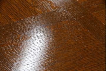 フランスビンテージ　オーク材　すらっと伸びた猫脚に施されたデザインが上品なパーケットリーエクステンションテーブル(ダイニングテーブル、4人掛け、6人掛け、食卓、ヴィンテージ)(R-076436)