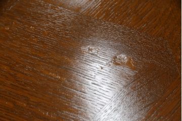 フランスビンテージ　オーク材　すらっと伸びた猫脚に施されたデザインが上品なパーケットリーエクステンションテーブル(ダイニングテーブル、4人掛け、6人掛け、食卓、ヴィンテージ)(R-076436)