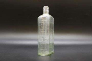 大正〜昭和初期　お洒落なディスプレイに活躍するガラス瓶5点セット(ボトル、ガラスビン、硝子、薬瓶、花瓶、花入、花器)(R-076437)