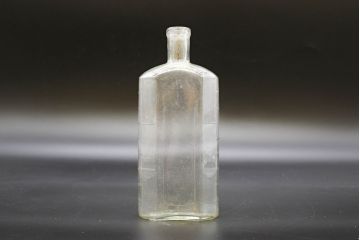大正〜昭和初期　お洒落なディスプレイに活躍するガラス瓶5点セット(ボトル、ガラスビン、硝子、薬瓶、花瓶、花入、花器)(R-076437)