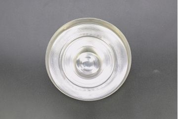 アンティーク雑貨　当時物　デッドストック　アルミ蓋　レトロな雰囲気たっぷりのガラス瓶2個セット(角型、角瓶、キャニスター、硝子、ガラスビン、菓子瓶、フタ付き)(R-076452)