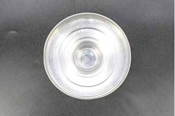 アンティーク雑貨　当時物　デッドストック　アルミ蓋　大・中・小　組み合わせが楽しめる蓋付きガラス瓶3個セット(角瓶、角型、硝子、キャニスター、ガラスビン、菓子瓶、小物入れ、ディスプレイ雑貨、古道具、店舗什器、フタ付き)(R-076453)