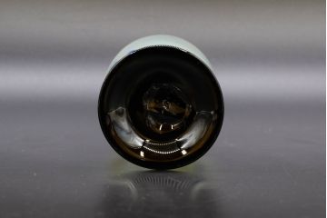 昭和レトロ　戦前　大正　可愛らしいデザインの古いマーブルガラス花瓶2個セット(フリル、色被せ、一輪挿し、花入、花器、硝子、吹きガラス)(R-076458)