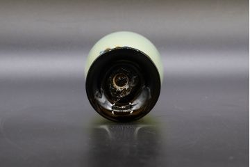 昭和レトロ　戦前　大正　可愛らしいデザインの古いマーブルガラス花瓶2個セット(フリル、色被せ、一輪挿し、花入、花器、硝子、吹きガラス)(R-076460)