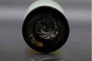 昭和レトロ　戦前　大正　可愛らしいデザインの古いマーブルガラス花瓶2個セット(フリル、色被せ、一輪挿し、花入、花器、硝子、吹きガラス)(R-076471)