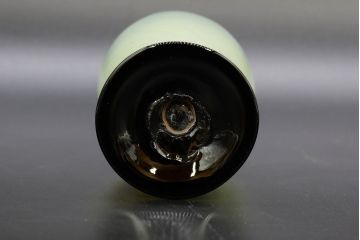 昭和レトロ　戦前　大正　可愛らしいデザインの古いマーブルガラス花瓶2個セット(フリル、色被せ、一輪挿し、花入、花器、硝子、吹きガラス)(R-076482)