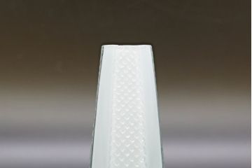 昭和レトロ　戦前　大正　置くだけでお部屋のアクセントになる古いマーブルガラス花瓶2個セット(六角、一輪挿し、花入、花器、硝子)(R-076484)
