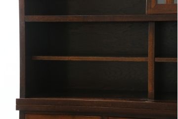 中古　美品　高級品　国産　職人手作り　総欅(ケヤキ)材　漆塗り　上質な和の空間を演出する水屋箪笥サイドボード(サイドキャビネット、収納棚、戸棚、食器棚)(R-076490)