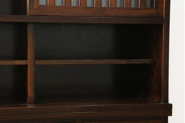 中古　美品　高級品　国産　職人手作り　総欅(ケヤキ)材　漆塗り　上質な和の空間を演出する水屋箪笥サイドボード(サイドキャビネット、収納棚、戸棚、食器棚)(R-076490)