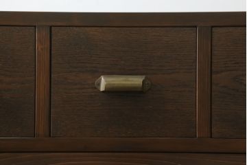 中古　ラフジュ工房オリジナル　深い木の色味と美しい木目が魅力的なパタパタ収納棚(下駄箱、ロッカー、キャビネット、戸棚)(R-076492)