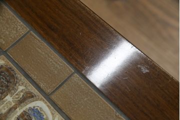 デンマークビンテージ　ROYAL COPENHAGEN(ロイヤルコペンハーゲン)×HASLEV(ハスレヴ)　BACA(バッカ)シリーズ　チーク材　タイルトップがお洒落なローテーブル(センターテーブル、コーヒーテーブル、リビングテーブル、ヴィンテージ、北欧)(R-076495)