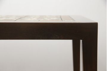 デンマークビンテージ　ROYAL COPENHAGEN(ロイヤルコペンハーゲン)×HASLEV(ハスレヴ)　BACA(バッカ)シリーズ　チーク材　タイルトップがお洒落なローテーブル(センターテーブル、コーヒーテーブル、リビングテーブル、ヴィンテージ、北欧)(R-076495)
