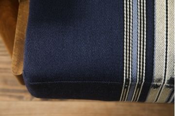 デンマークビンテージ　GETAMA(ゲタマ)　Hans J Wegner(ハンス・J・ウェグナー)　GE290A　くつろぎの空間を演出するアームチェアとオットマンのセット(椅子、イス、1P、一人掛けソファ、1人掛けソファ、フットスツール、ヴィンテージ、北欧)(R-076497)