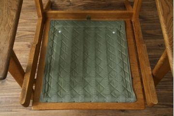 デンマークビンテージ　GETAMA(ゲタマ)　Hans J Wegner(ハンス・J・ウェグナー)　GE290A　くつろぎの空間を演出するアームチェアとオットマンのセット(椅子、イス、1P、一人掛けソファ、1人掛けソファ、フットスツール、ヴィンテージ、北欧)(R-076497)